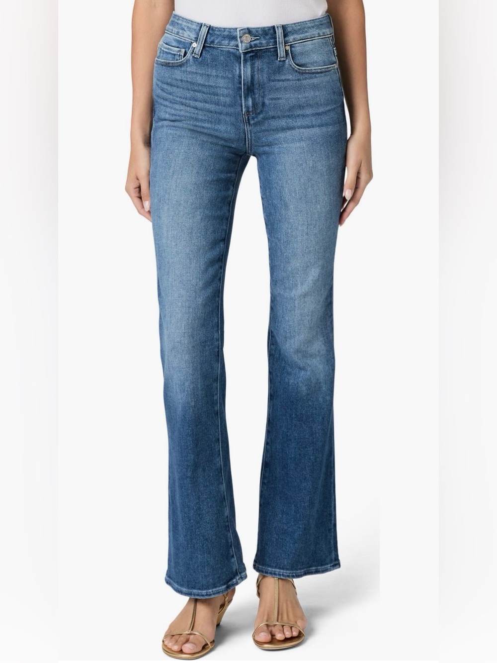PAIGE Premium Denim High Rise Laurel Canyon Jeans NWT 29 Boot Cut Urban Light